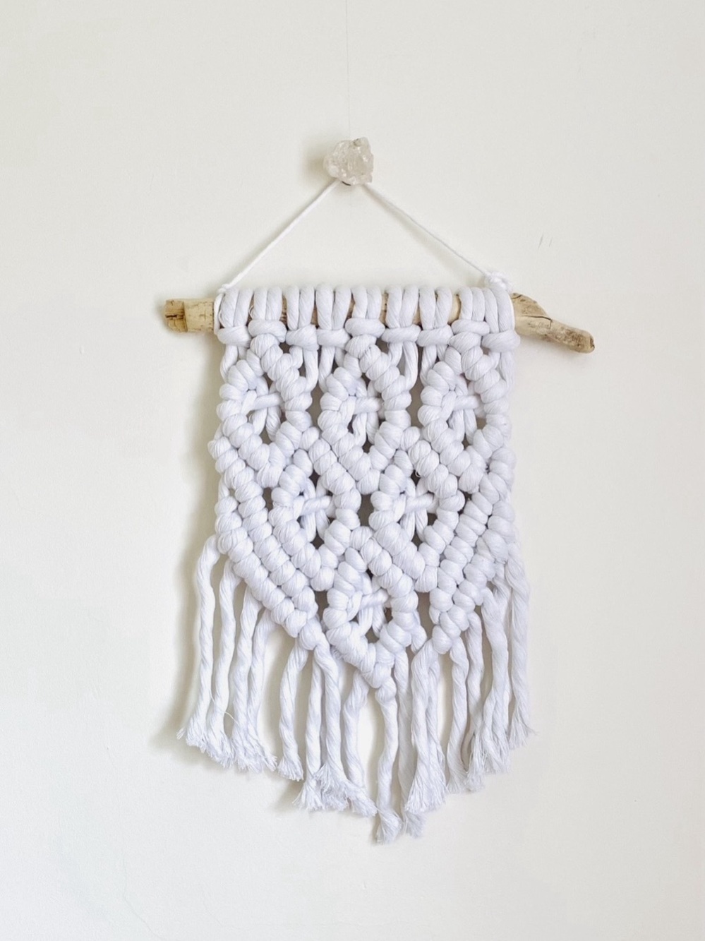 White Chunky Macrame Wall Hanging